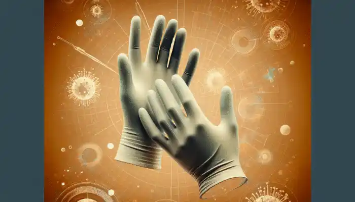 Latex Gauntlet Gloves In Herne Bay: High-quality latex gauntlet gloves, durable, flexible, covering hands and forearms, used in healthcare and industry.