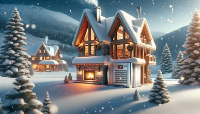 A cosy Whistler home featuring a well-maintained furnace, surrounded by snow, ensuring safety and efficiency.