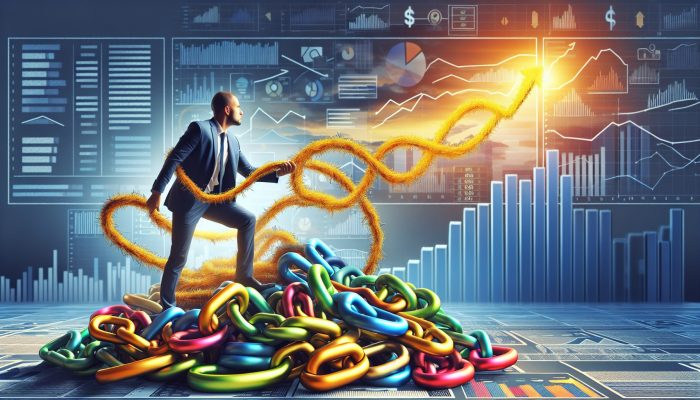 can debt consolidation stop ccjs in the uk?: Key Facts | DCL A determined person in a modern office untangles colorful debt chains into a golden rope, with a rising graph and sunny horizon.