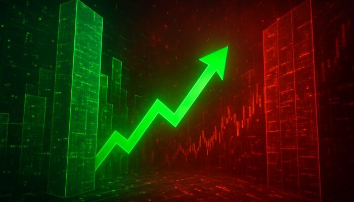 Digital order book displaying prominent green bid walls and red ask walls obstructing a price surge in trading data.
